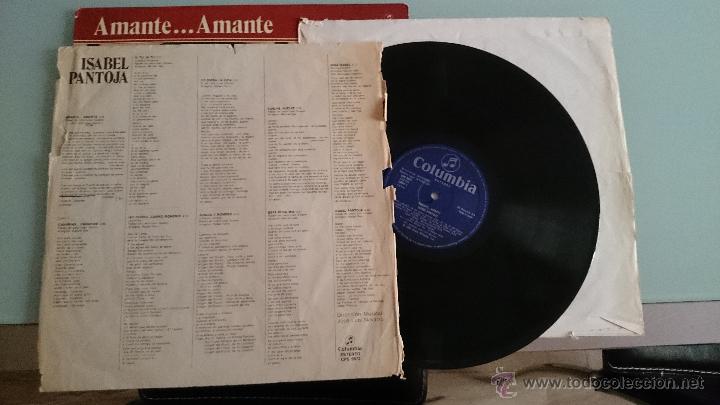 Discos de vinilo: ISABEL PANTOJA. AMANTE AMANTE - Foto 3