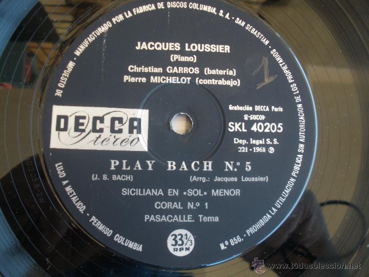 Discos de vinilo: JACQUES LOUSSIER TRIO - PLAY BACK 5 - Foto 3
