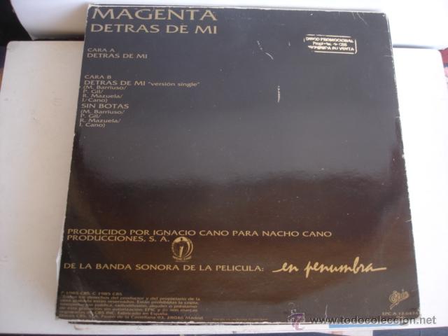 Discos de vinilo: Magenta Detr&aacute;s De M&iacute;   MAXI PROMO - Foto 2
