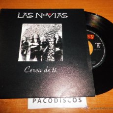 Discos de vinilo: LAS NOVIAS CERCA DE TI REMIX SINGLE DE VINILO PROMOCIONAL DEL AÑO 1991 BUNBURY HEROES DEL SILENCIO