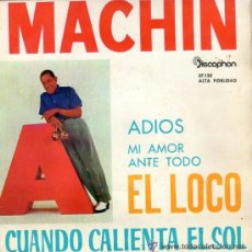 Discos de vinilo: ANTONIO MACHÍN - ADIOS + 3 TEMAS - EP SPAIN 1962 - (SOLO CARATULA)