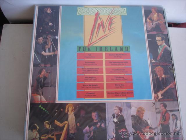 Discos de vinilo: Live For Ireland, U2, THIN LIZZY, ELVIS COSTELLO... - Foto 1