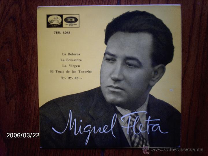 Discos de vinilo: miguel fleta - la dolores + 3 - Foto 1