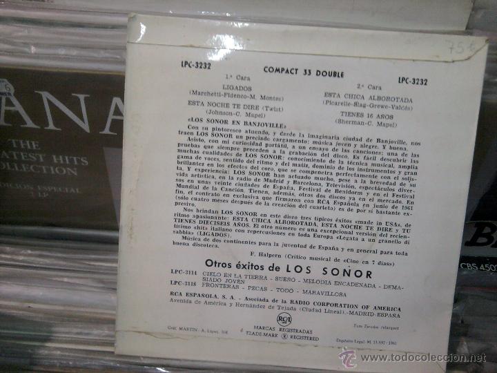 Discos de vinilo: LOS SONOR, LIGADOS, LPC-3232, RCA, SINGLE - Foto 2