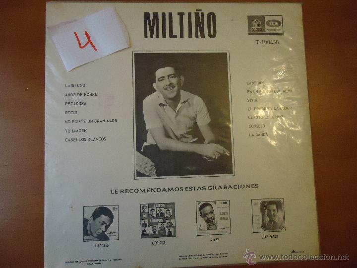 Discos de vinilo: DISCO grande VINILO RARO - MILTIÑO AMOR DE POBRE . CODISCOS INTERNCIONAL . EDITADO EN COLOMBIA - Foto 2 - 45295513