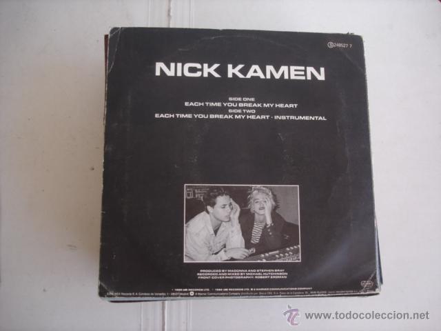 Discos de vinilo: NICK KAMEN   EACH TIME YOU BREAK MY HEART - Foto 2
