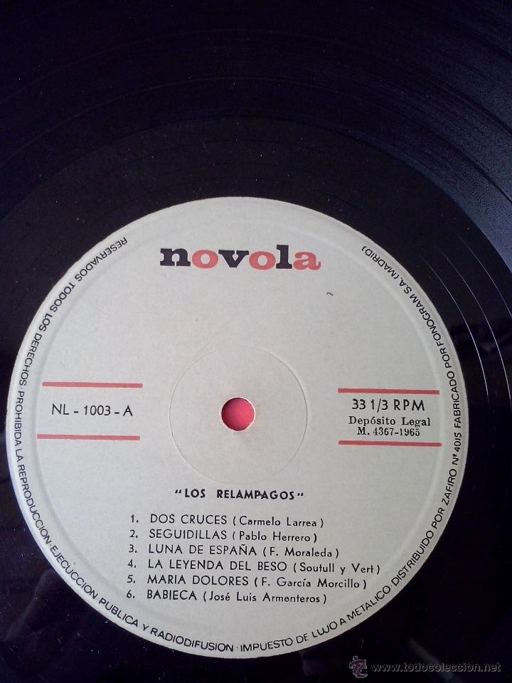 Discos de vinilo: lp los relampagos- novola 1965 - Foto 3
