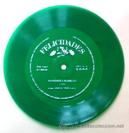 Discos de vinilo: DISCO FLEXIBLE - PL&Aacute;STICO VERDE - Navidades Blancas - 1969 - Foto 1