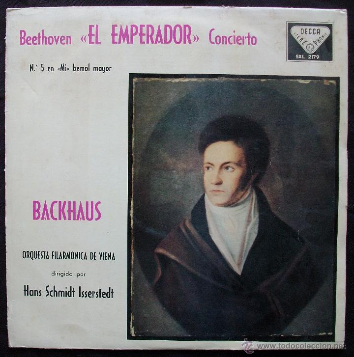 Discos de vinilo: SXL 2179 - Beethoven - No.5 - Backhaus - Ed.1 - Prensaje Espa&ntilde;ol - Muy raro!