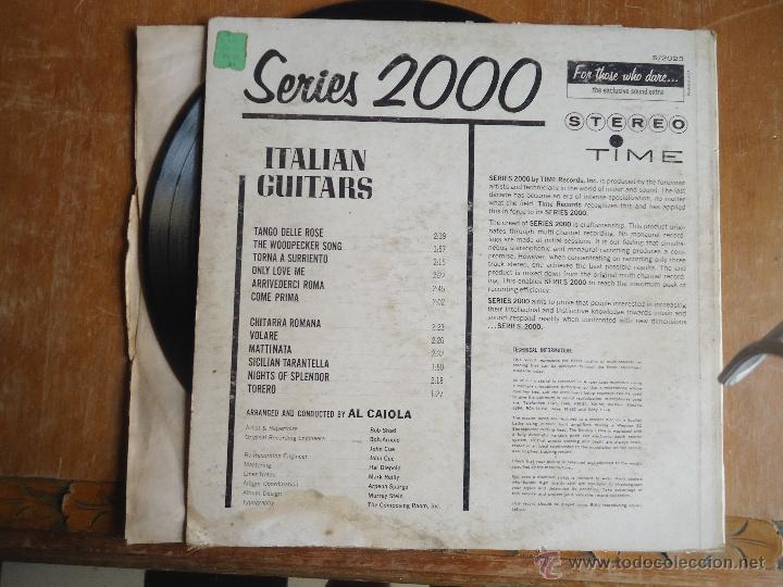 Discos de vinilo: DISCO VINILO RARO - italian guitars, serie 2000 - printed usa. tango delle rose , only love me ,,,, - Foto 2 - 45350362