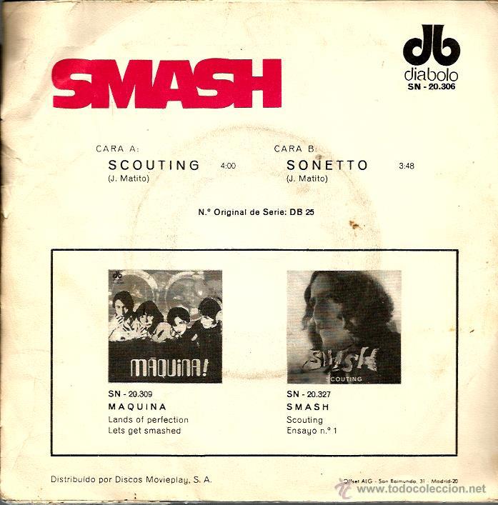 Discos de vinilo: SG SMASH : SCOUTING + SONETTO - Foto 2