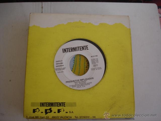 Discos de vinilo: PRESUNTOS IMPLICADOS   SED DE AMOR  PROMO - Foto 1