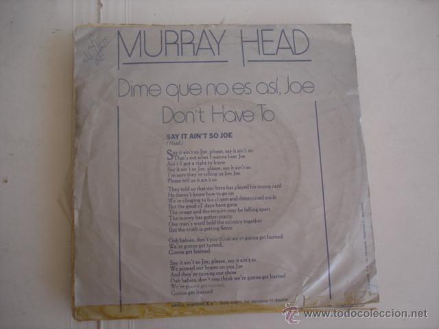 Discos de vinilo: MURRAY HEAD   DIME QUE NO ES ASI, JOE - Foto 2