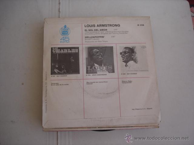 Discos de vinilo: LOUIS ARMSTRONG EL SOL DEL AMOR / HELLZAPOPPIN - Foto 2