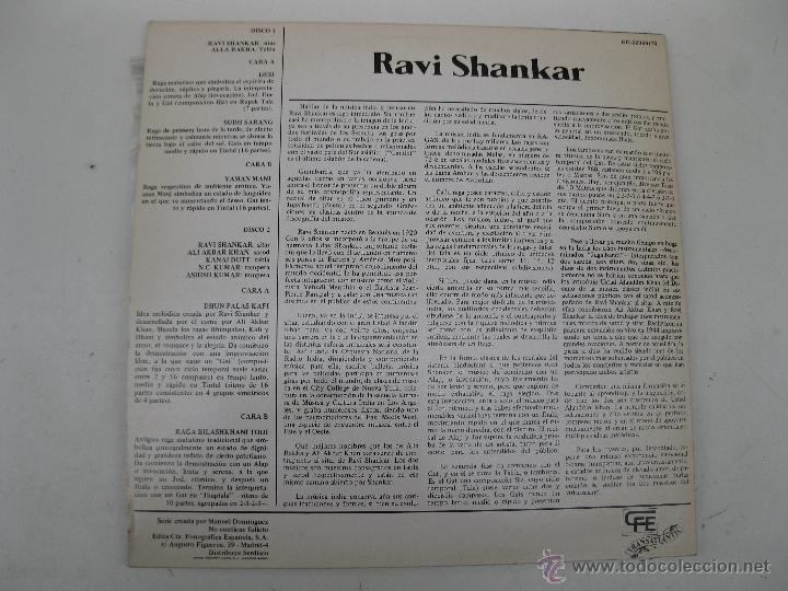 Discos de vinilo: LP DOBLE - RAVI SHANKAR - TRANSATLANTIC - A&Ntilde;O 1983. - Foto 2