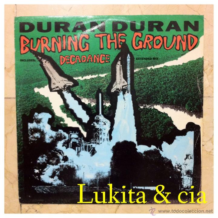 Discos de vinilo: DURAN DURAN - BURNING THE GROUND - MAXI SINGLE - EMI 1989. - Foto 1