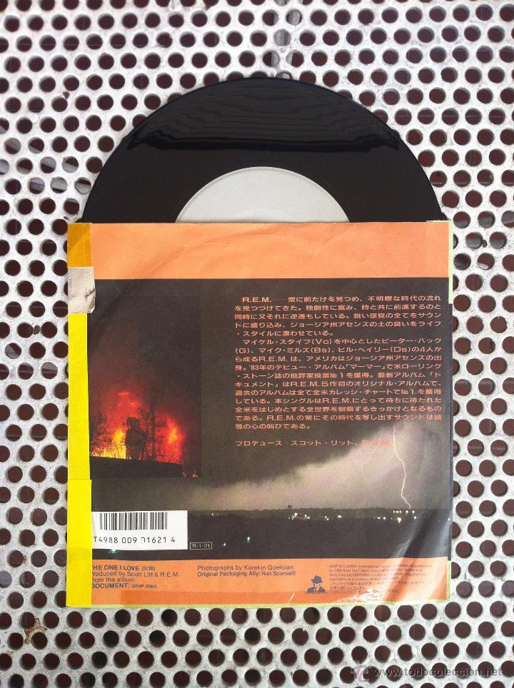 Discos de vinilo: R.E.M. REM THE ONE I LOVE - JAPON - Foto 2