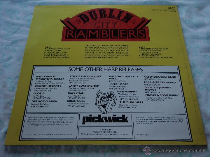 Discos de vinilo: DUBLIN CITY RAMBLERS ENGLAND LP33 PICKWICK - Foto 2