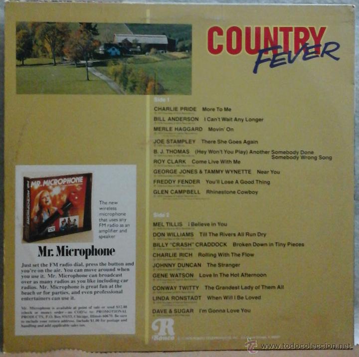 Discos de vinilo: COUNTRY FEVER LP - Foto 2