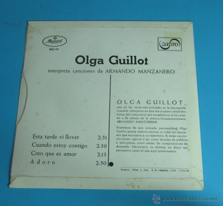 Discos de vinilo: OLGA GUILLOT. ZAFIRO - Foto 2