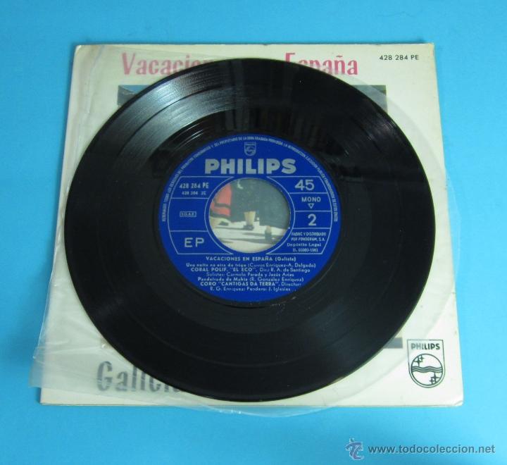 Discos de vinilo: VACACIONES EN ESPA&Ntilde;A. GALICIA. FOLKLORE - Foto 4