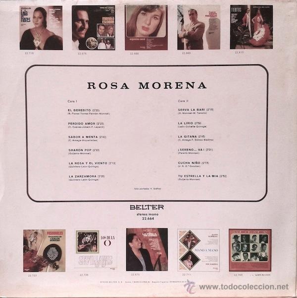 Discos de vinilo: Rosa Morena (LP) Belter (Rumba-Pop) - Foto 2