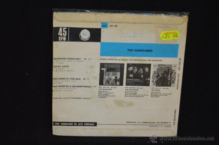 Discos de vinilo: THE SEARCHERS - QUIEREME COMO SOY + 3 - EP - Foto 2