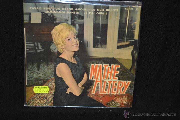 Discos de vinilo: MATHE ALTERY - JAVAIS REVE DUN GRAND AMOUR + 3 - EP - Foto 1