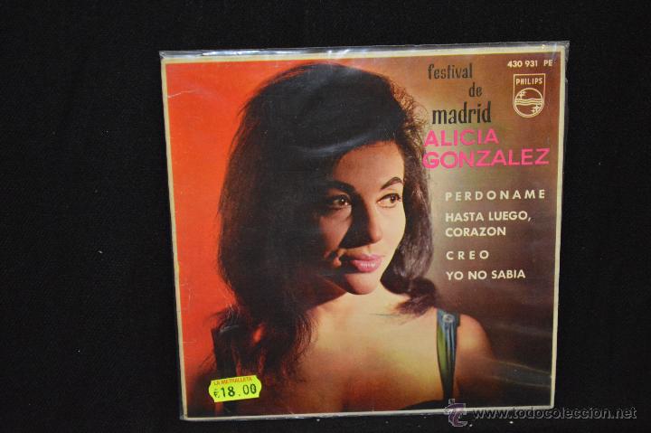 Discos de vinilo: ALICIA GONZALEZ - PERDONAME + 3 - EP - Foto 1
