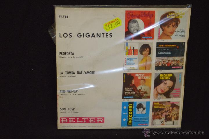 Discos de vinilo: LOS GIGANTES - PROPOSTA + 3 - EP - Foto 2