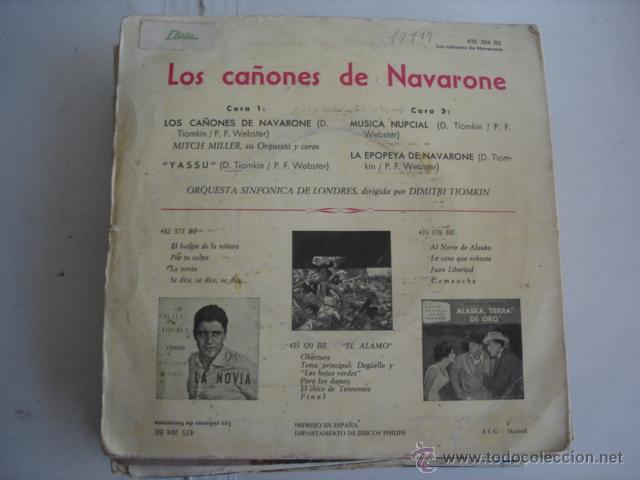 Discos de vinilo: DIMITRI TIOMKIN LOS CA&Ntilde;ONES DE NAVARONE - Foto 2