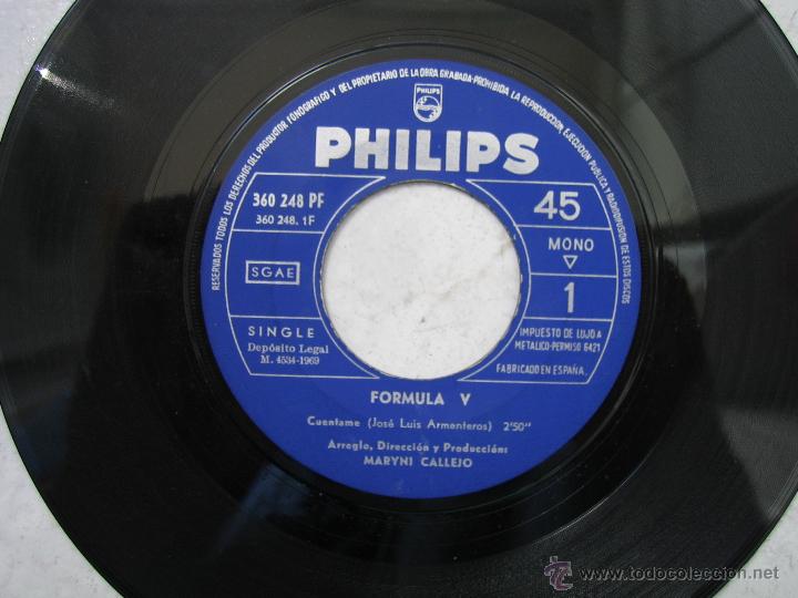 Discos de vinilo: Singles Cu&eacute;ntame. F&oacute;rmula V 1969 - Foto 2