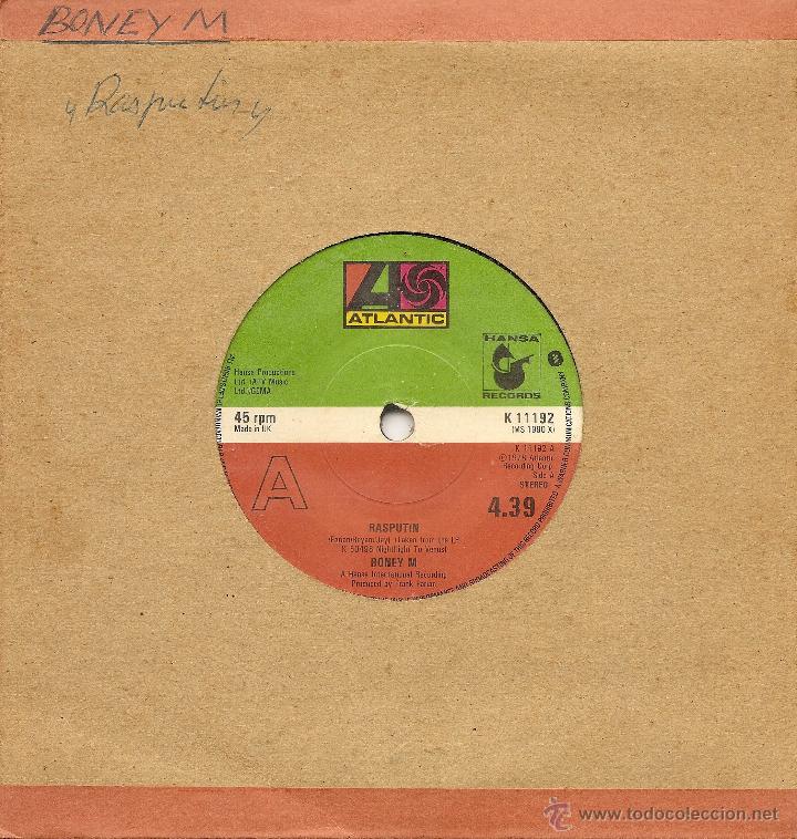 Discos de vinilo: RASPUTIN BONEY M ATLANTIC 1978 - Foto 1