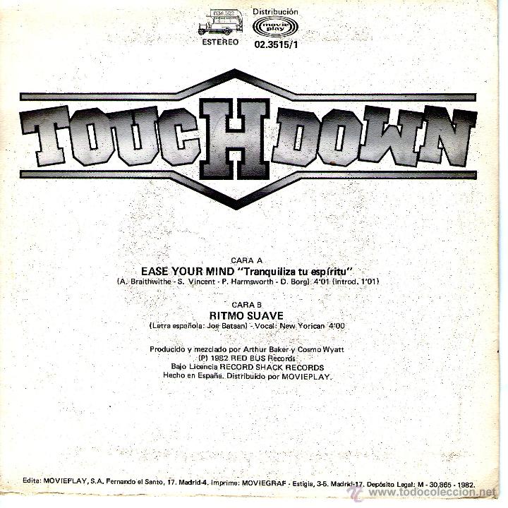 Discos de vinilo: TouchDown - Ease your Mind / Ritmo suave - Foto 2