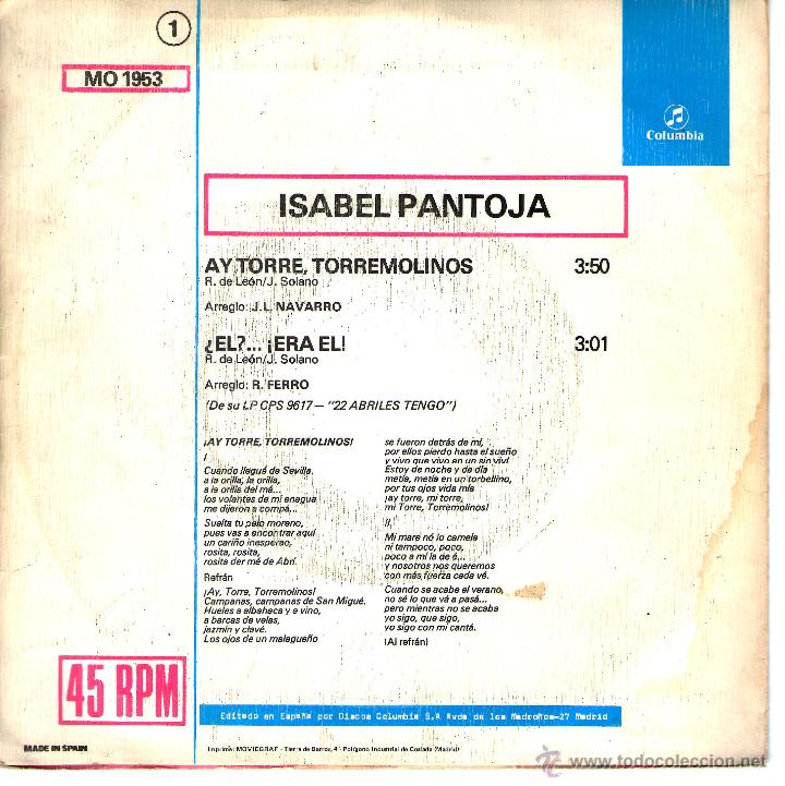 Discos de vinilo: ISABEL PANTOJA AY TORRE - Foto 2