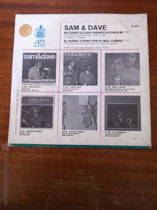 Discos de vinilo: SAM & DAVE. NO SABES LO QUE SIGNIFICAS PARA MI. - Foto 2