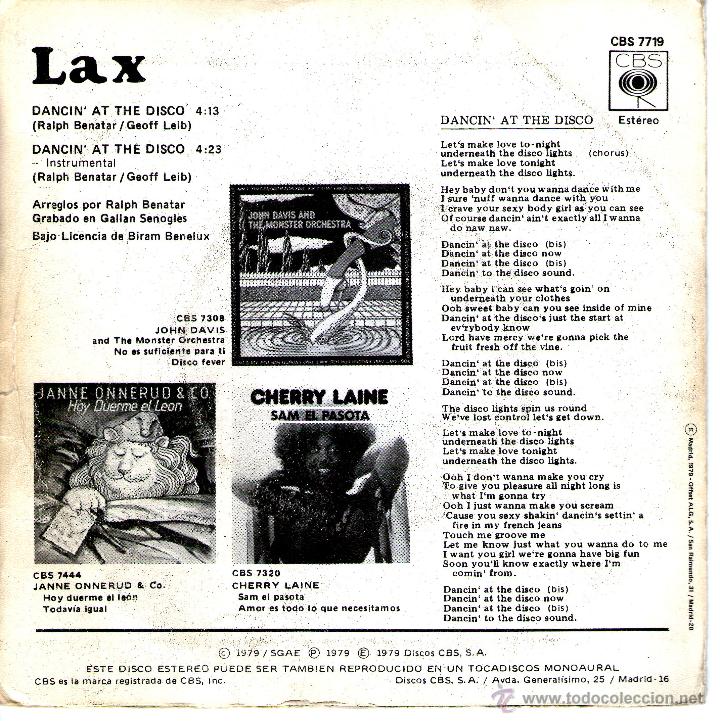Discos de vinilo: Lax - Dancin At The Disco - Foto 2