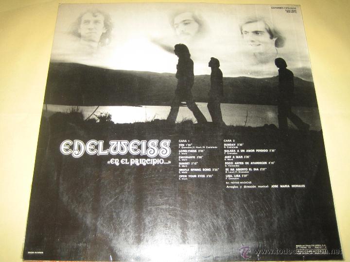 Discos de vinilo: EDELWEISS - PROMO ORIGINAL 1973 - Foto 2