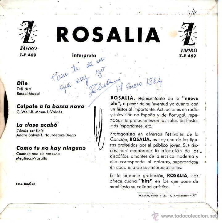 rosalía – dile. zafiro – z-e 469formato: vinilo - Compra venta en  todocoleccion