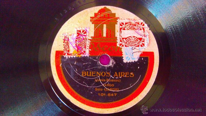 Discos de vinilo: DISCOS ODEON, CARLOS GARDEL, BUENOS AIRES, LOS INDIOS (SOLO) - Foto 2