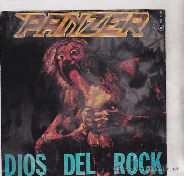 Discos de vinilo: PANZER. DIOS DEL ROCK / ARRIBA.  CHAPA DISCOS 1985 - Foto 1
