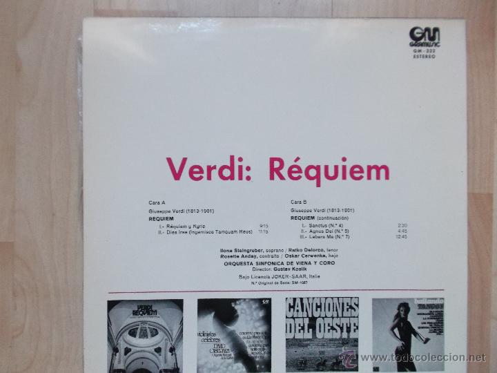 Discos de vinilo: VERDI - REQUIEN - 1974 - - Foto 2