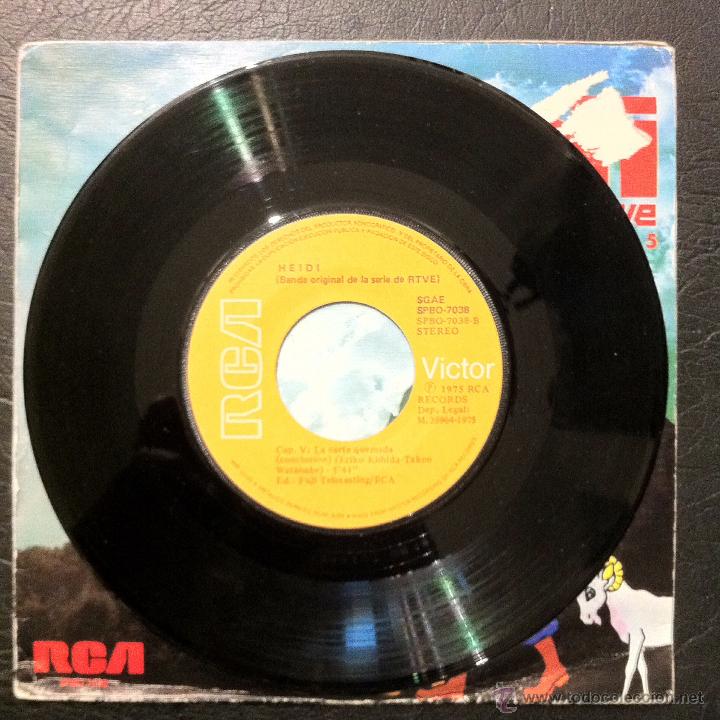 Discos de vinilo: SINGLE HEIDI - CAP&Iacute;TULO 5 - BANDA ORIGINAL DE LA SERIE DE RTVE - RCA 1975. - Foto 4