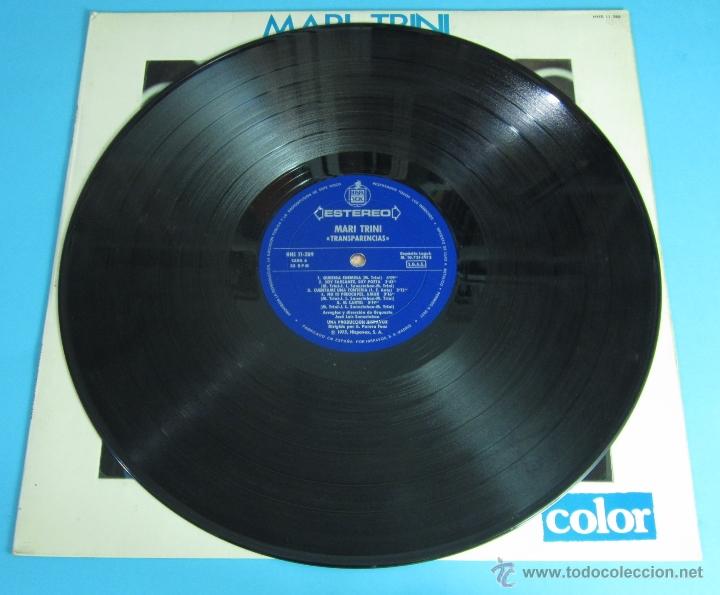 Discos de vinilo: MARI TRINI. TRANSPARIENCIAS. HISPAVOX. 1975 - Foto 3