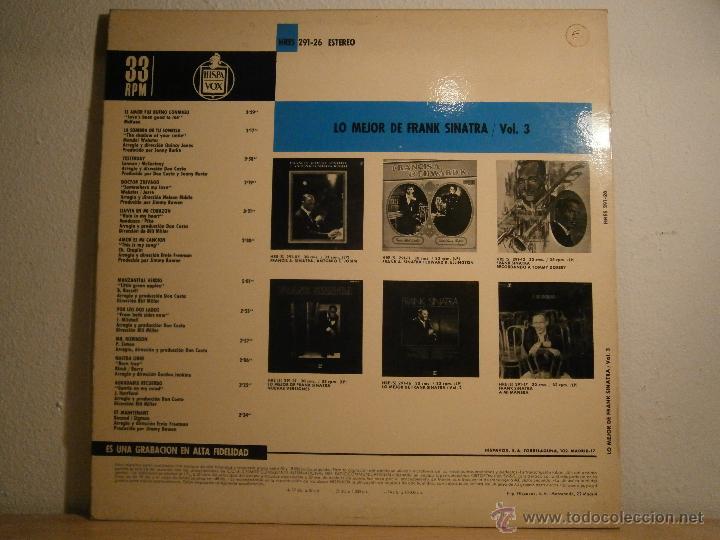 Discos de vinilo: LO MEJOR DE FRANK SINATRA. VOL.3. - Foto 2
