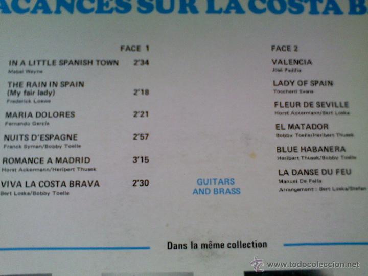Discos de vinilo: VACANCES SUR LA COSTA BRAVA. EDICION FRANCESA - Foto 2