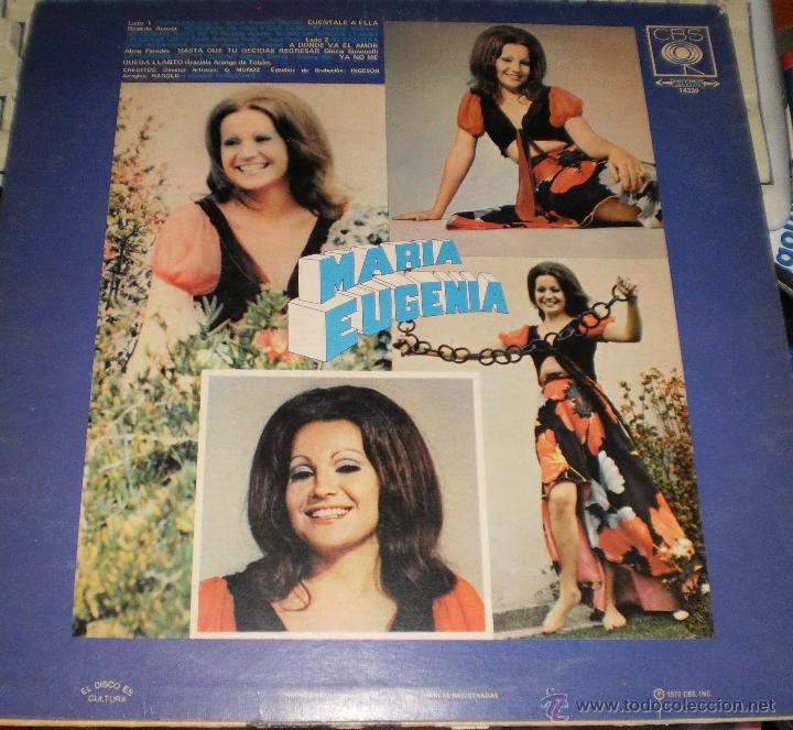 Discos de vinilo: maria eugenia lp.colombia 1972 - Foto 2