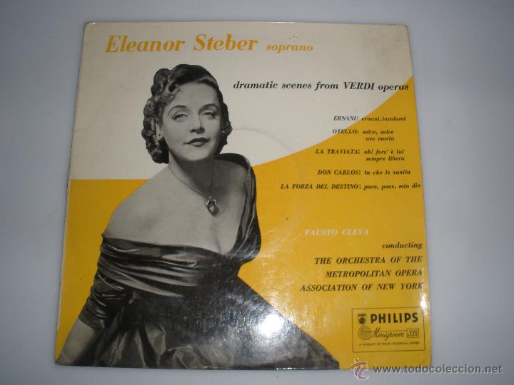 Discos de vinilo: ELEANOR STEBER SOPRANO-DRAMATIC SCENES FROM VERDI OPERAS - Foto 1