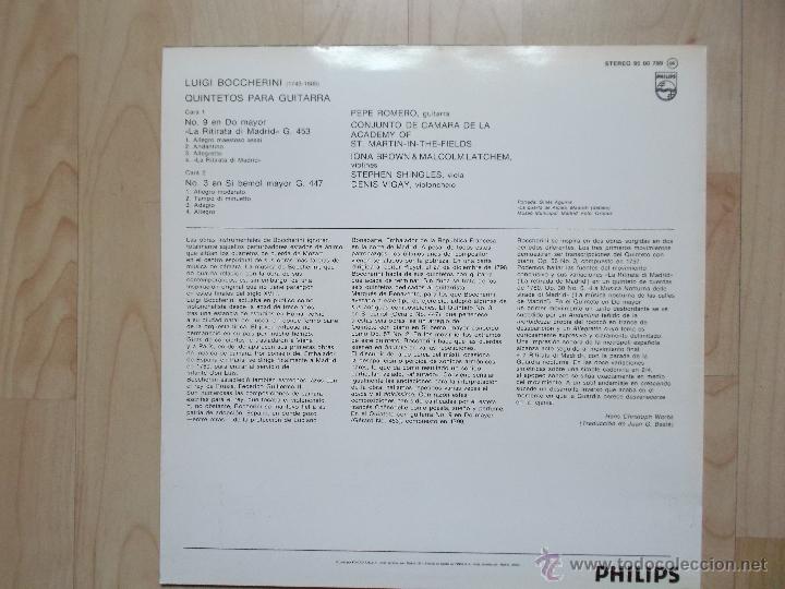 Discos de vinilo: BOCCHERINI PEPE ROMERO 1982 - Foto 2