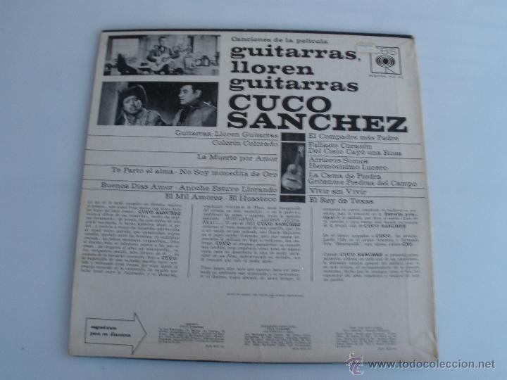 Discos de vinilo: Cuco S&aacute;nchez - Guitarras, lloren guitarras - Foto 2